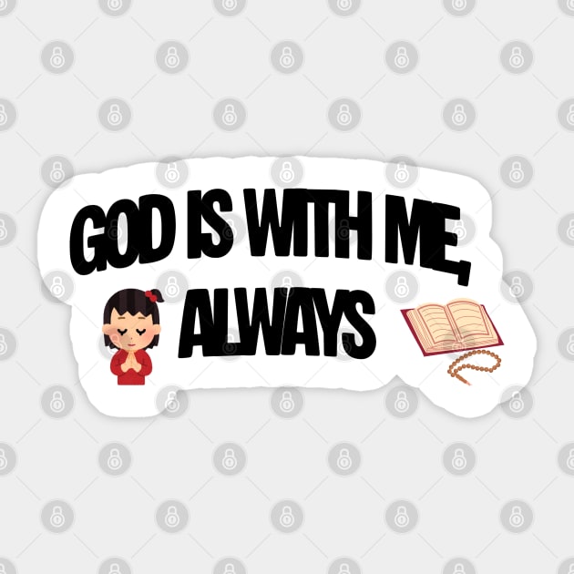 Praying Child Christian Faith Illustration Religious Design Sticker by Anne Lee